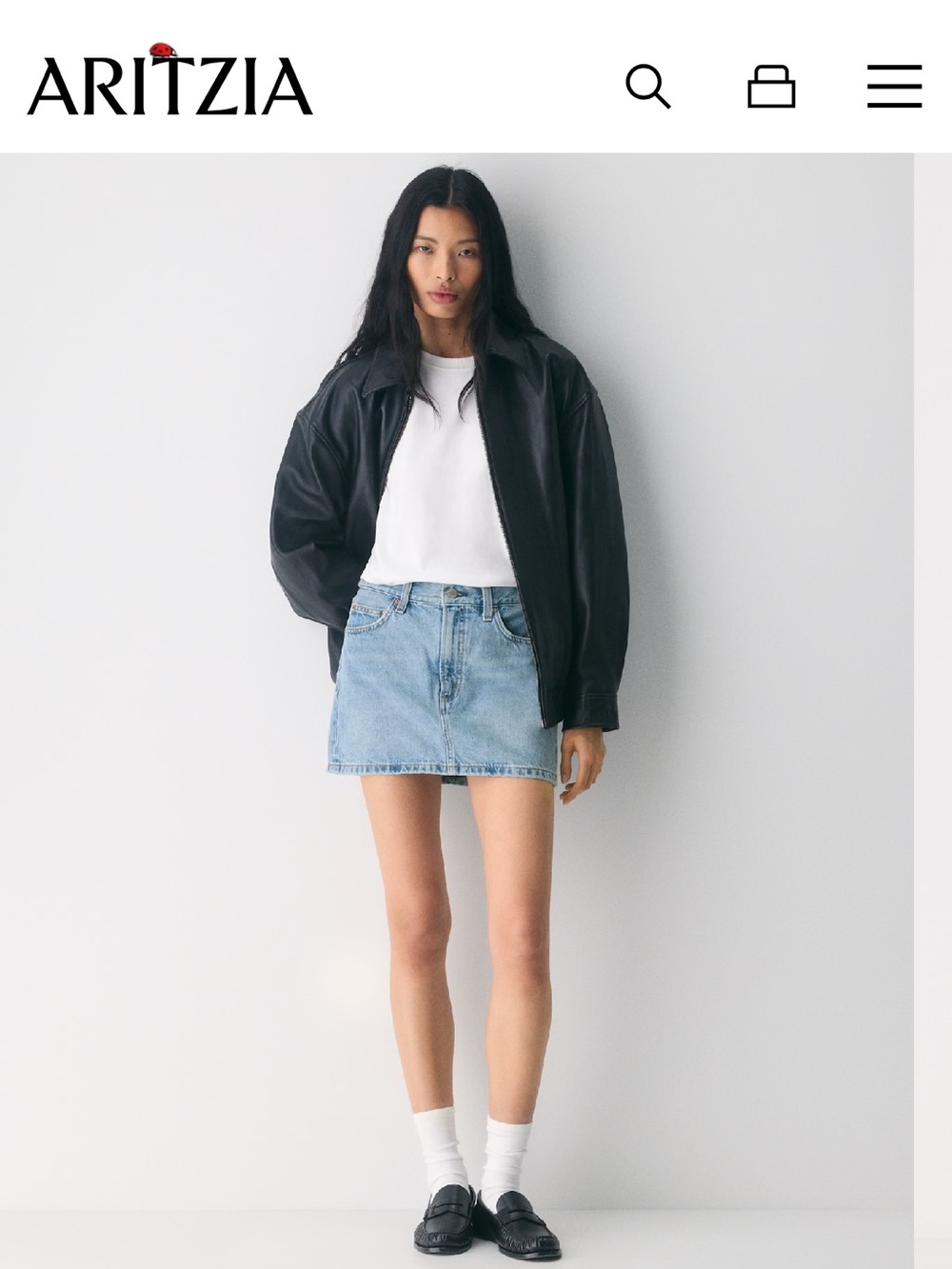Denim Forum Light Blue Denim Mini Skirt